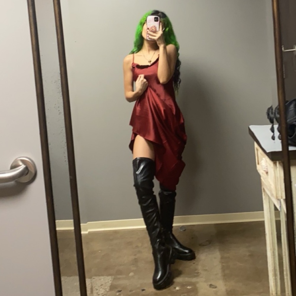 Wild Diva Black Thigh High Boots